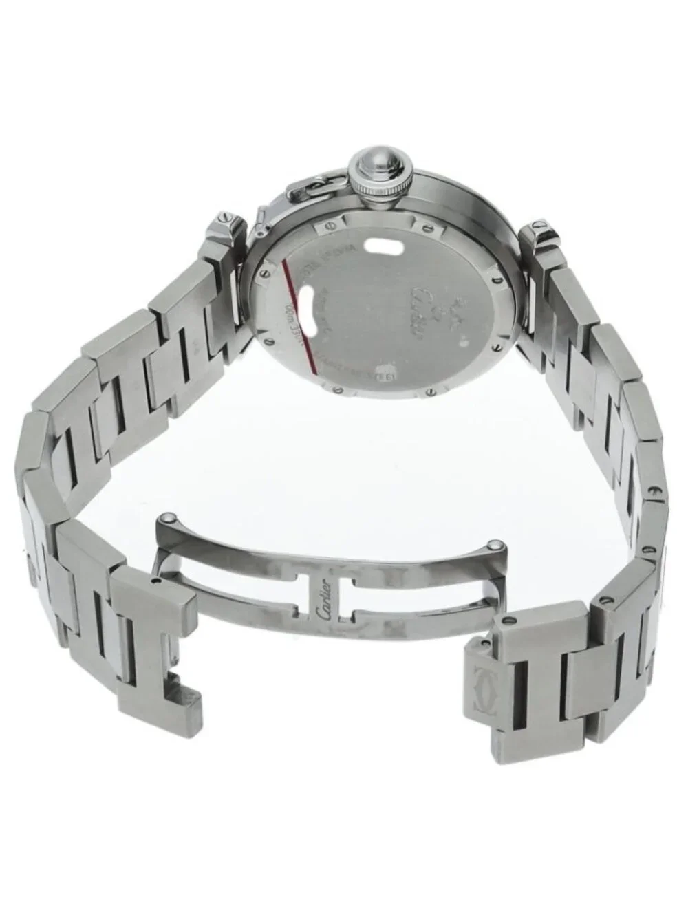 Cartier Pasha C Big Date Watch Box SS Black Polished